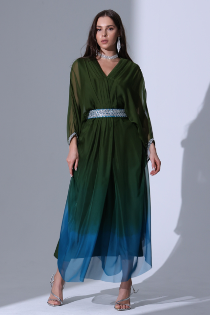 Dual tone kaftan (green)