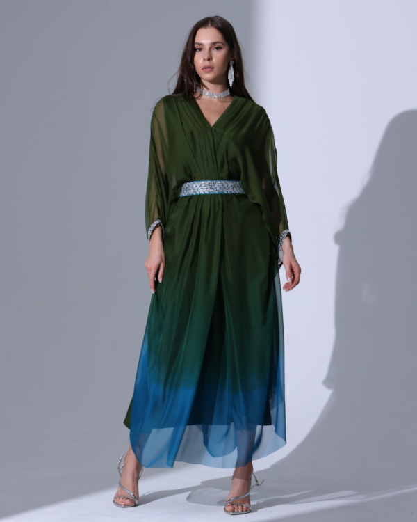 Dual tone kaftan (green)