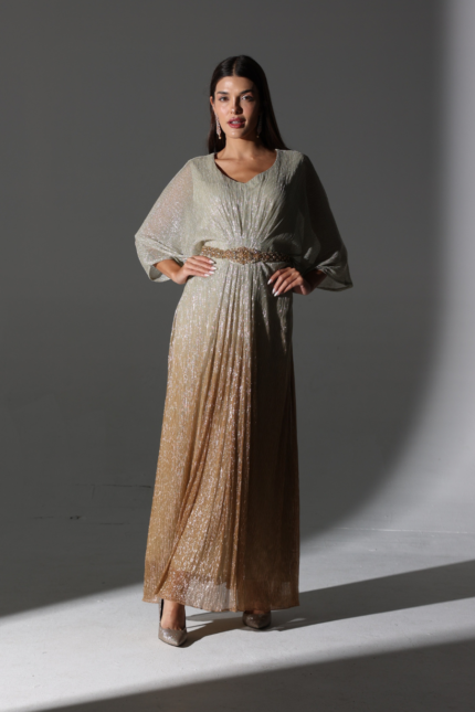 Shimmer in 2 Tone Gold and silver kaftan